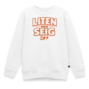 Klein, aber oho! - Kinder Premium Organic Sweatshirt - Weiß - Vorne - AI Model Kid Male (0cm)