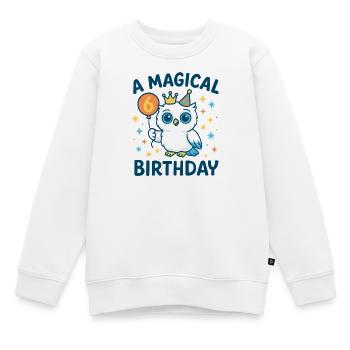 6 Kindergeburtstag A Magical Birthday Eule - Kinder Premium Organic Sweatshirt - Weiß - Vorne - AI Model Kid Male (0cm)