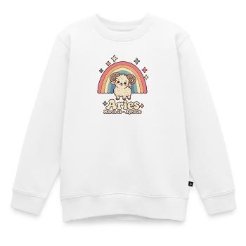 Widder – niedliches Sternzeichen für Kinder - Kinder Premium Organic Sweatshirt - Weiß - Vorne - AI Model Kid Male (0cm)