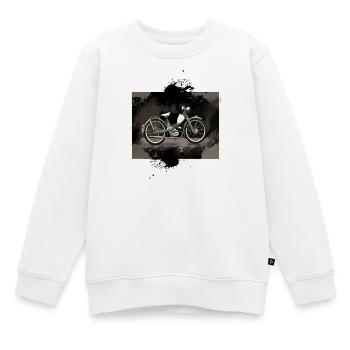 Moped - Kinder Premium Organic Sweatshirt - Weiß - Vorne - AI Model Kid Male (0cm)