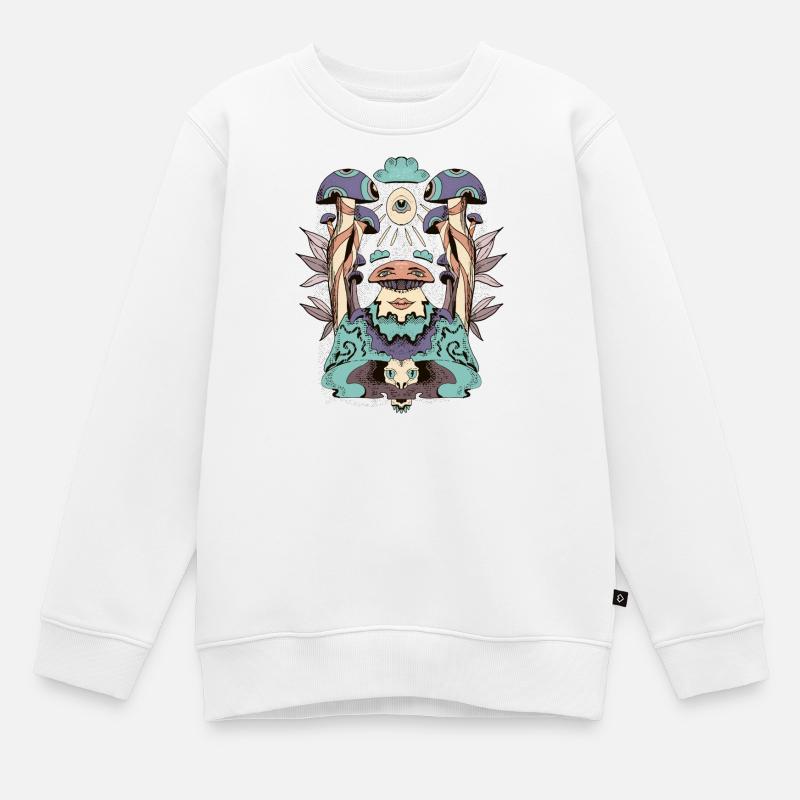 Œil des plans d’ombre - Sweat Premium enfant bio - blanc