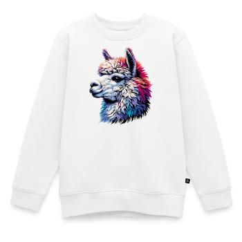 Alpaka - Kinder Premium Organic Sweatshirt - Weiß - Vorne - AI Model Kid Male (0cm)