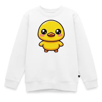 Ente Ente Ente Ente Ente - Kinder Premium Organic Sweatshirt - Weiß - Vorne - AI Model Kid Male (0cm)