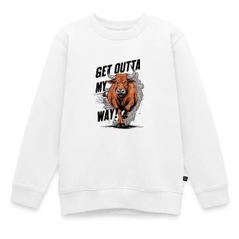Ladender Ochse Unterwegs - Kinder Premium Organic Sweatshirt - Weiß - Vorne - AI Model Kid Male (0cm)