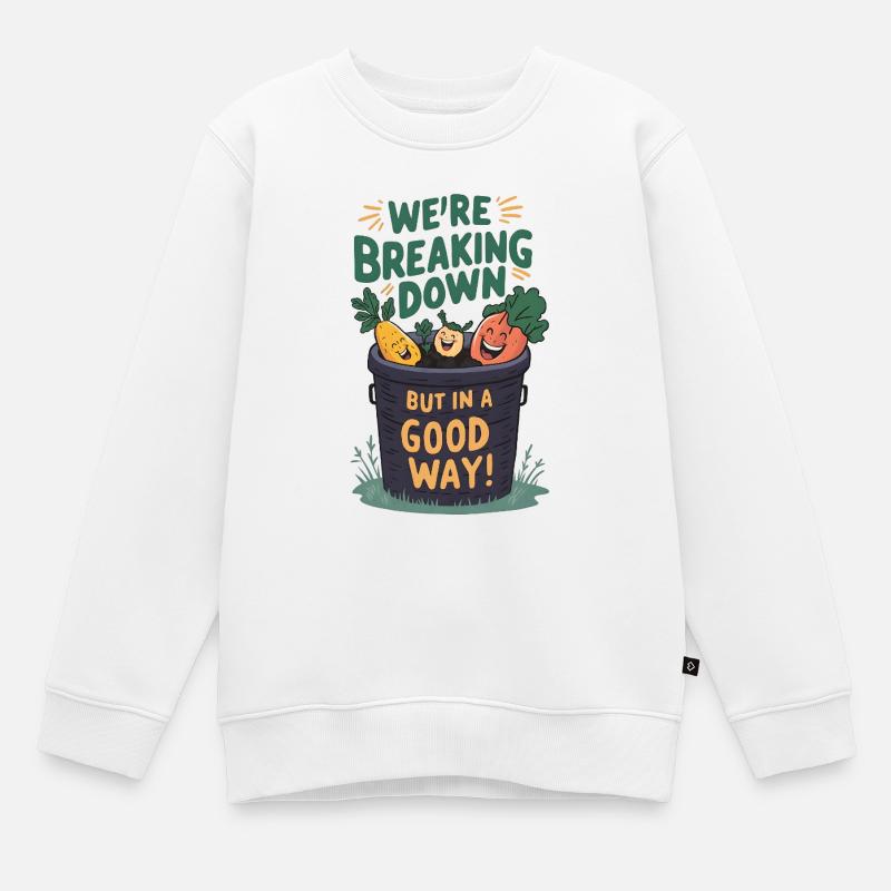 Décomposition du compost - Sweat Premium enfant bio - blanc