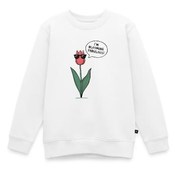 Blooming Fabulous - Kids Premium Organic Sweatshirt - white - Front - AI Model Kid Male (0cm)