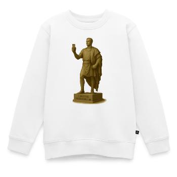 Antiker Philosophieroboter mit Smartphone - Kinder Premium Organic Sweatshirt - Weiß - Vorne - AI Model Kid Male (0cm)