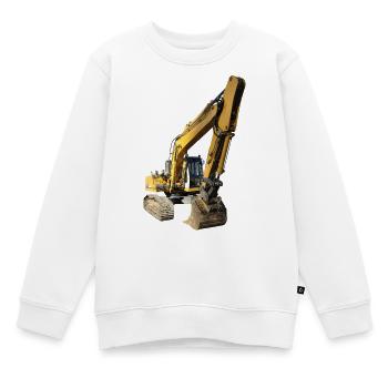 Kettenbagger - Kinder Premium Organic Sweatshirt - Weiß - Vorne - AI Model Kid Male (0cm)