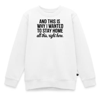 Weiße Tafel mit inspirierenden Zitaten - Kinder Premium Organic Sweatshirt - Weiß - Vorne - AI Model Kid Male (0cm)