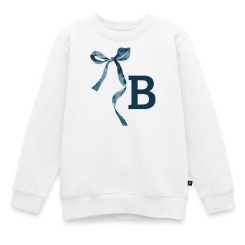 Monogramm b Geschenkidee - Kinder Premium Organic Sweatshirt - Weiß - Vorne - AI Model Kid Male (0cm)