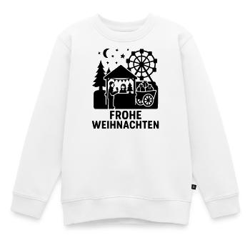 Frohe Weihnachten Silhouette - Kinder Premium Organic Sweatshirt - Weiß - Vorne - AI Model Kid Male (0cm)
