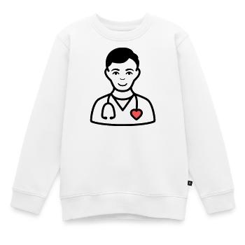 Freundlicher Arzt | Medizin mit Herz - Kinder Premium Organic Sweatshirt - Weiß - Vorne - AI Model Kid Male (0cm)