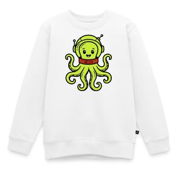 Niedlicher Alien - Kinder Premium Organic Sweatshirt - Weiß - Vorne - AI Model Kid Male (0cm)