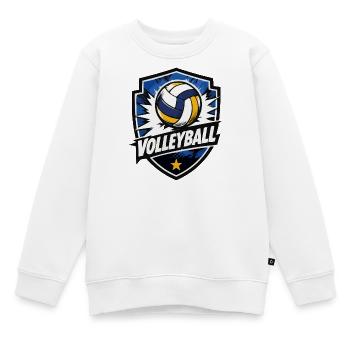 Volleyball Shield Dynamik - Kinder Premium Organic Sweatshirt - Weiß - Vorne - AI Model Kid Male (0cm)