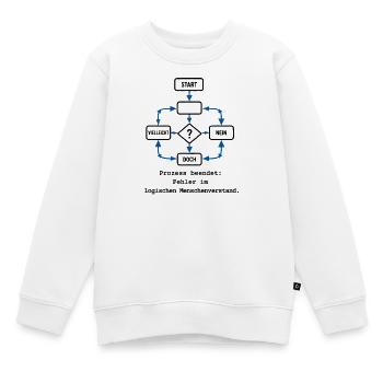 Prozess beendet: Fehler im logischen Menschenverst - Kinder Premium Organic Sweatshirt - Weiß - Vorne - AI Model Kid Male (0cm)