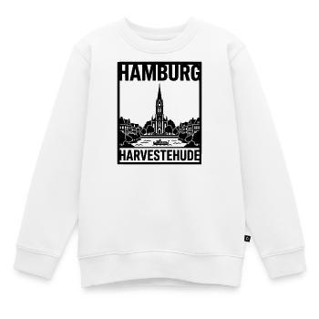 Harvestehude Hamburg - Kinder Premium Organic Sweatshirt - Weiß - Vorne - AI Model Kid Male (0cm)