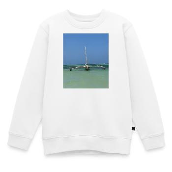 Schiffswracks über dem blauen Meer - Kinder Premium Organic Sweatshirt - Weiß - Vorne - AI Model Kid Male (0cm)