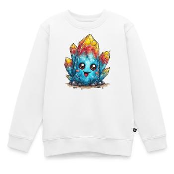 Leuchtender Kristall  - Kinder Premium Organic Sweatshirt - Weiß - Vorne - AI Model Kid Male (0cm)