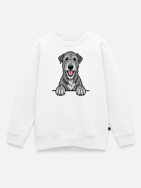 Irischer Wolfshund - Kinder Premium Organic Sweatshirt - Weiß