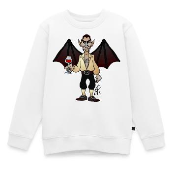 Vampir - Kinder Premium Organic Sweatshirt - Weiß - Vorne - AI Model Kid Male (0cm)