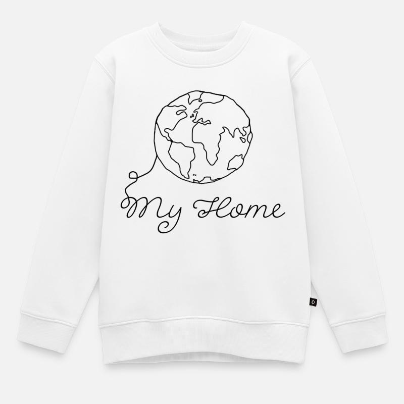 Planet Erde - Kinder Premium Organic Sweatshirt - Weiß