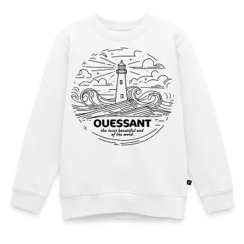 Geschenk Île d'Ouessant souvenir Phares Finistère - Kinder Premium Organic Sweatshirt - Weiß - Vorne - AI Model Kid Male (0cm)
