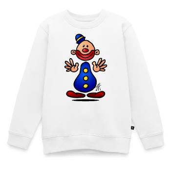 Clown - Kinder Premium Organic Sweatshirt - Weiß - Vorne - AI Model Kid Male (0cm)