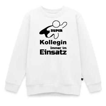 Super Kollegin Geschenk - Kinder Premium Organic Sweatshirt - Weiß - Vorne - AI Model Kid Male (0cm)