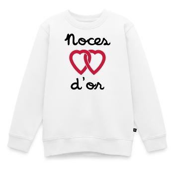 Noces d'or - Sweat Premium enfant bio - blanc - Devant - AI Model Kid Male (0cm)