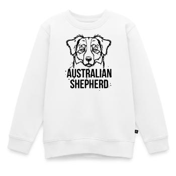 Australian Shepherd - Sweat Premium enfant bio - blanc - Devant - AI Model Kid Male (0cm)