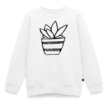 Plante - Sweat Premium enfant bio - blanc - Devant - AI Model Kid Male (0cm)