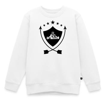 Go-Kart / Karting / Kart / Fahrer - Kinder Premium Organic Sweatshirt - Weiß - Vorne - AI Model Kid Male (0cm)
