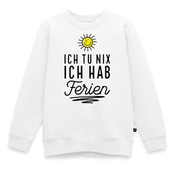 Endlich Ferien - Kinder Premium Organic Sweatshirt - Weiß - Vorne - AI Model Kid Male (0cm)