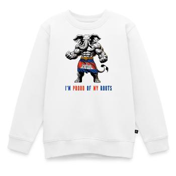 Ich bin stolz auf meine Fährten Kambodscha - Kinder Premium Organic Sweatshirt - Weiß - Vorne - AI Model Kid Male (0cm)