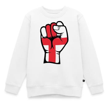 Nordischer Fist mit Dänemark Flagge - Kinder Premium Organic Sweatshirt - Weiß - Vorne - AI Model Kid Male (0cm)