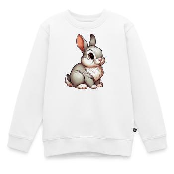 Lapin - Sweat Premium enfant bio - blanc - Devant - AI Model Kid Male (0cm)