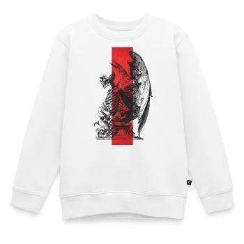 Statue de squelette - Sweat Premium enfant bio - blanc - Devant - AI Model Kid Male (0cm)