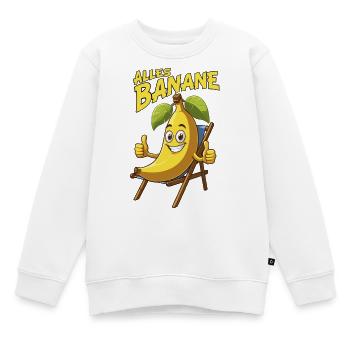 alles Banane lustige Sprüche Comicstyle chillen - Kinder Premium Organic Sweatshirt - Weiß - Vorne - AI Model Kid Male (0cm)