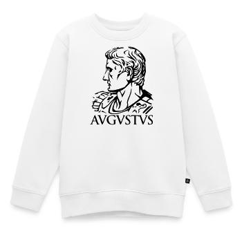 Auguste empereur romain « AVGVSTVS » Histoire Hommage - Sweat Premium enfant bio - blanc - Devant - AI Model Kid Male (0cm)