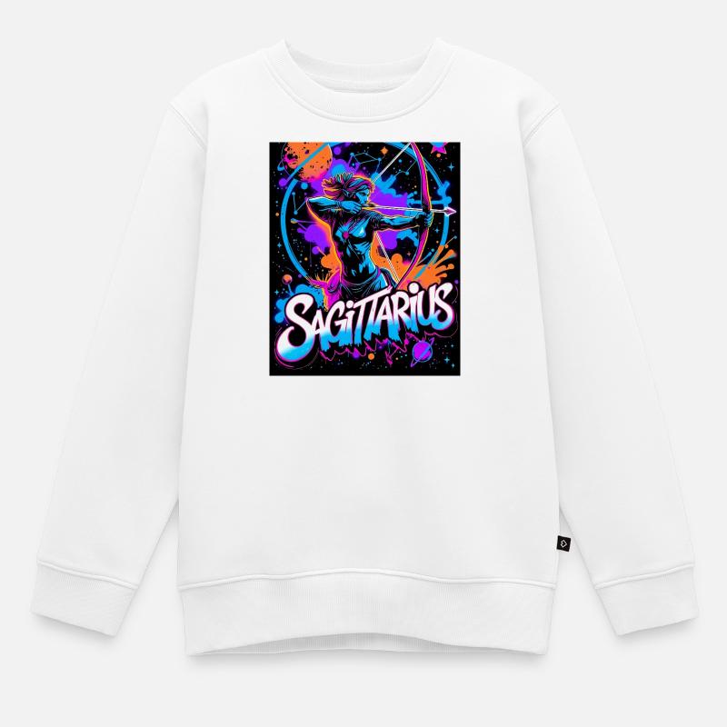 Sagittaire - Sweat Premium enfant bio - blanc