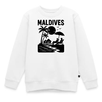 Malediven Maldives - Sweat Premium enfant bio - blanc - Devant - AI Model Kid Male (0cm)