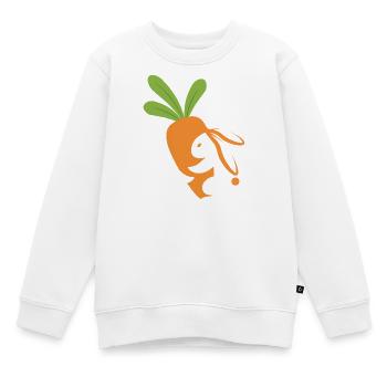 Karottenlächelndes Maskottchen - Kinder Premium Organic Sweatshirt - Weiß - Vorne - AI Model Kid Male (0cm)