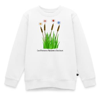 DIE BERÜHMTEN SOCIAL REEDS! - Kinder Premium Organic Sweatshirt - Weiß - Vorne - AI Model Kid Male (0cm)