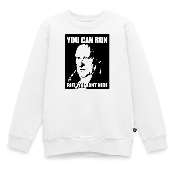 Tu peux fuir mais tu kant, te cacher - Sweat Premium enfant bio - blanc - Devant - AI Model Kid Male (0cm)