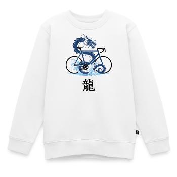 Dragon Tide Geometry - Kids Premium Organic Sweatshirt - white - Front - AI Model Kid Male (0cm)