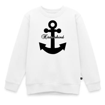Küstenkind Anker - Maritimes Design Nordsee Liebe  - Kinder Premium Organic Sweatshirt - Weiß - Vorne - AI Model Kid Male (0cm)