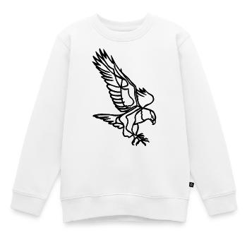 Schwarzer Adler im Flug - Kinder Premium Organic Sweatshirt - Weiß - Vorne - AI Model Kid Male (0cm)