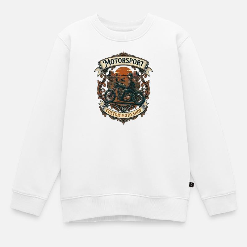 cycliste - Sweat Premium enfant bio - blanc