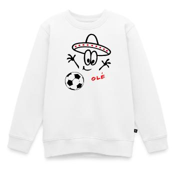 Sombrero Fußball  - Kinder Premium Organic Sweatshirt - Weiß - Vorne - AI Model Kid Male (0cm)