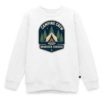 Camping Crew Draußen Zuhause - Kinder Premium Organic Sweatshirt - Weiß - Vorne - AI Model Kid Male (0cm)